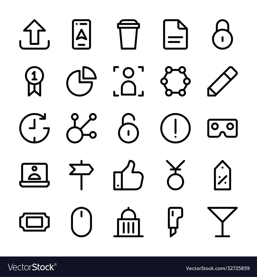 Modern icons user interface