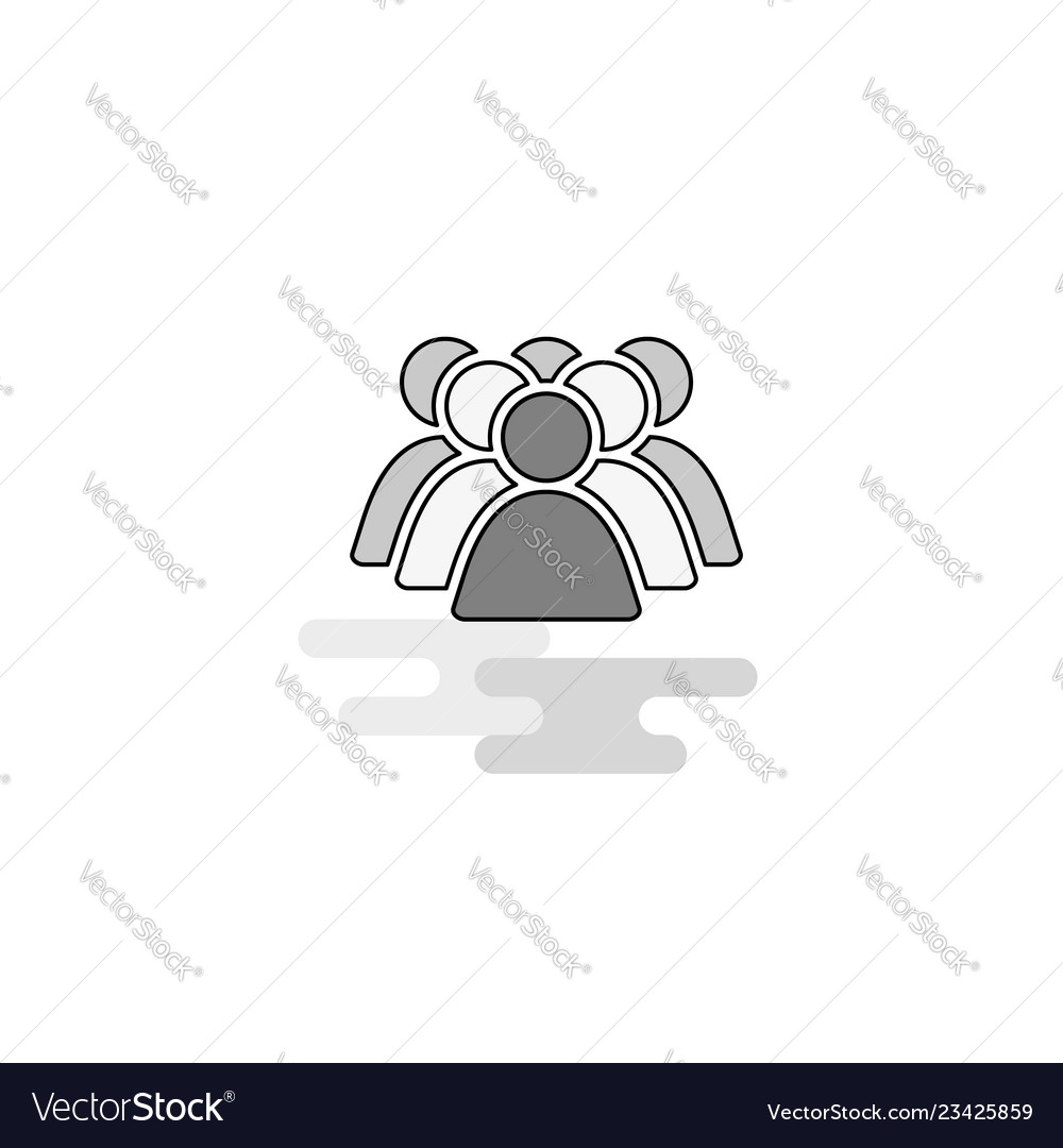 Police avatar web icon flat line filled gray