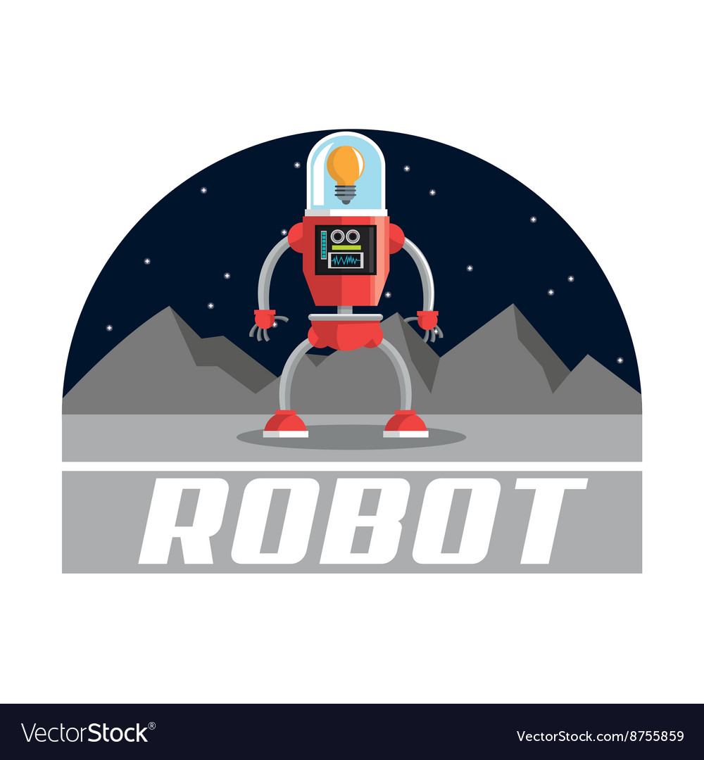 Robot design technology concept colorful