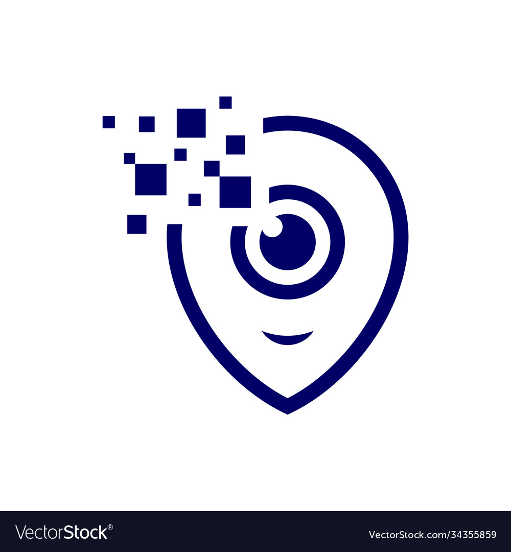Tech alien logo design template