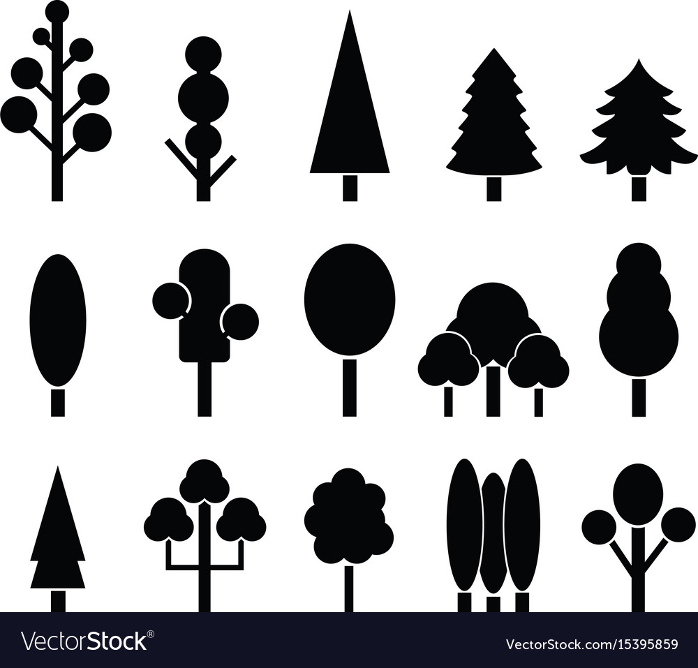 Tree icon set