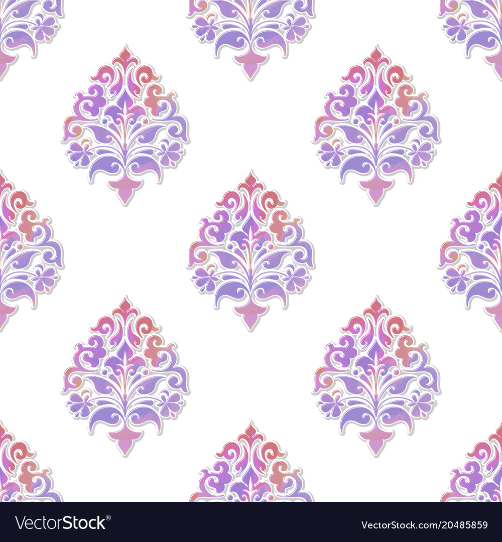 Volumetrische Damask nahtloses Muster