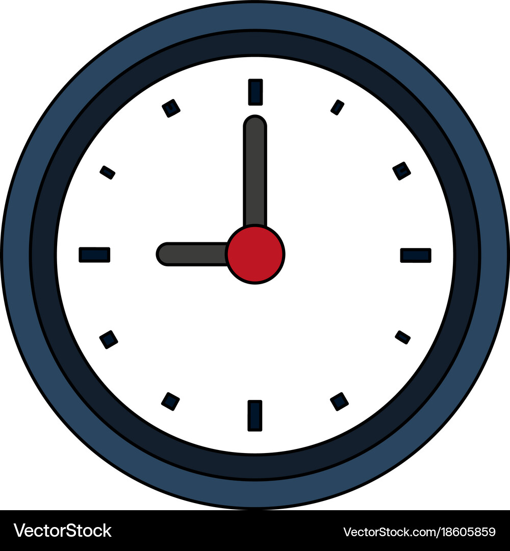 Wall clock isolated Royalty Free Vector Image - VectorStock
