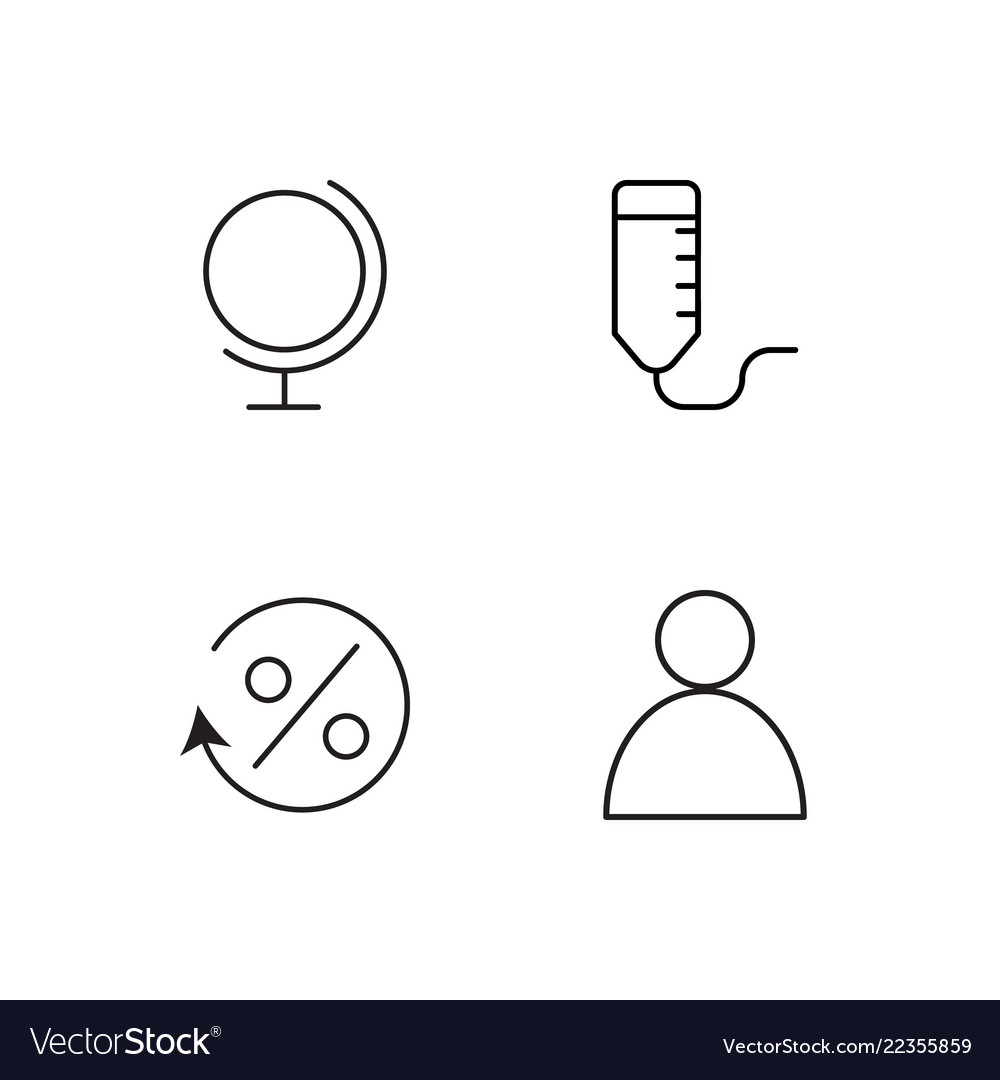 Web simple outlined icons set