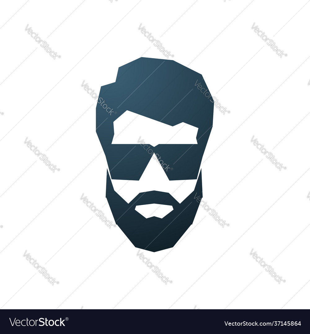 Avatar bearded man hipster icon