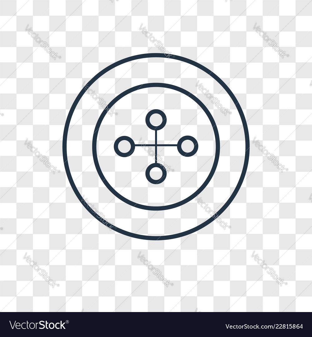 Button concept linear icon isolated