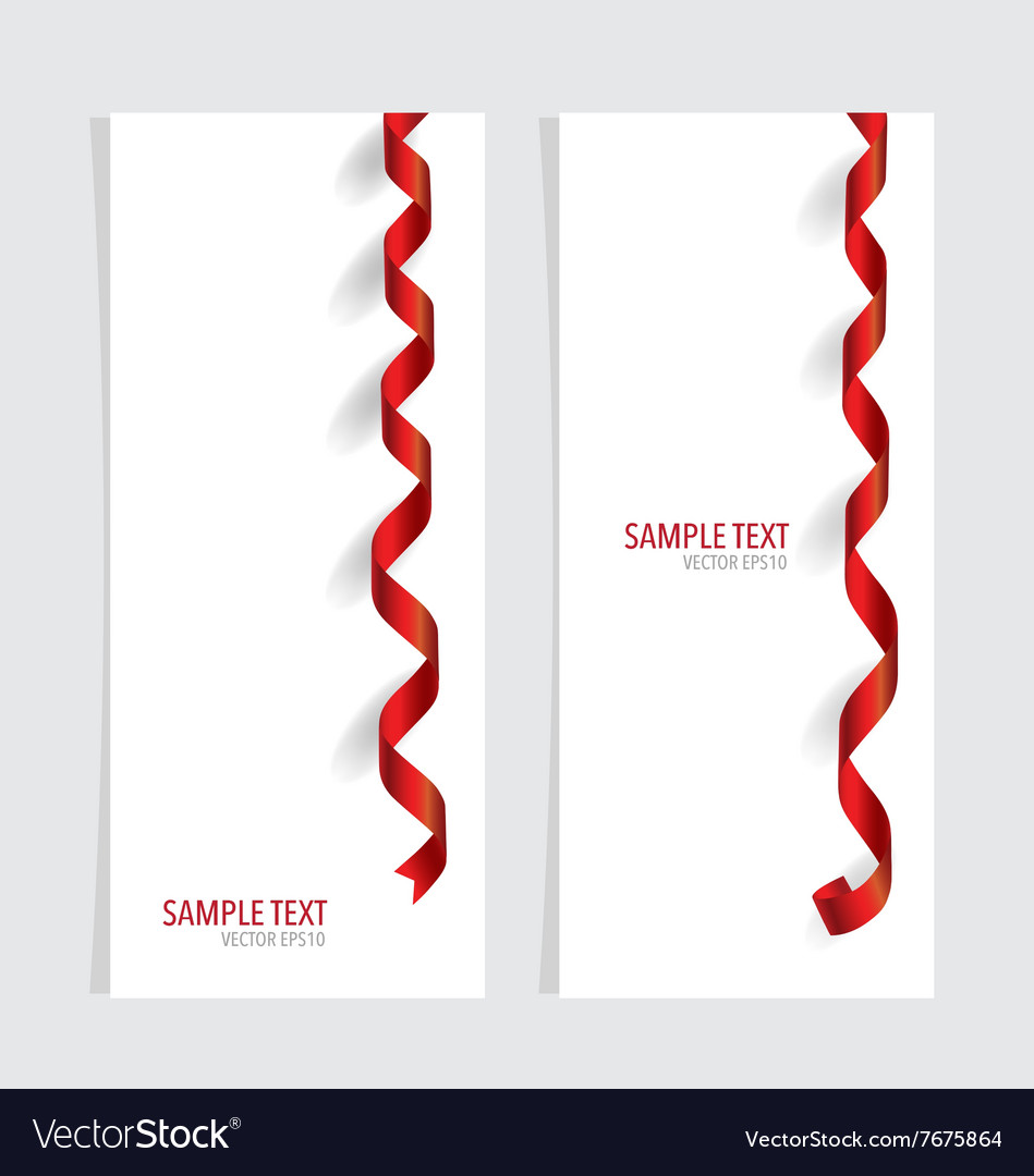 Cards with red ribbons