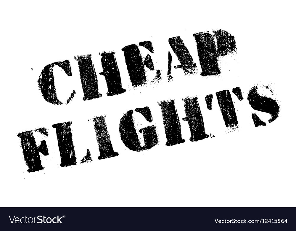 Cheap Flights rubber stamp Royalty Free Vector Image