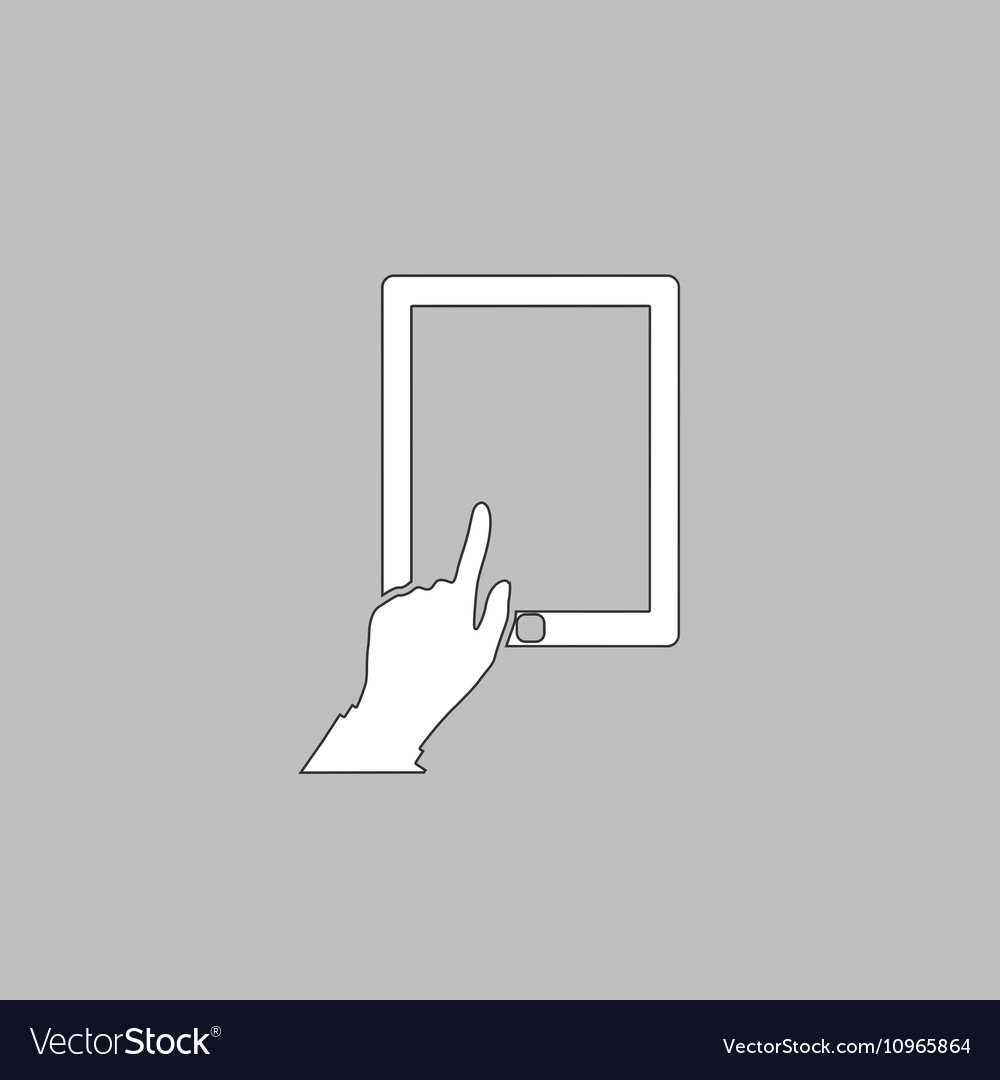 Click tablet computer symbol
