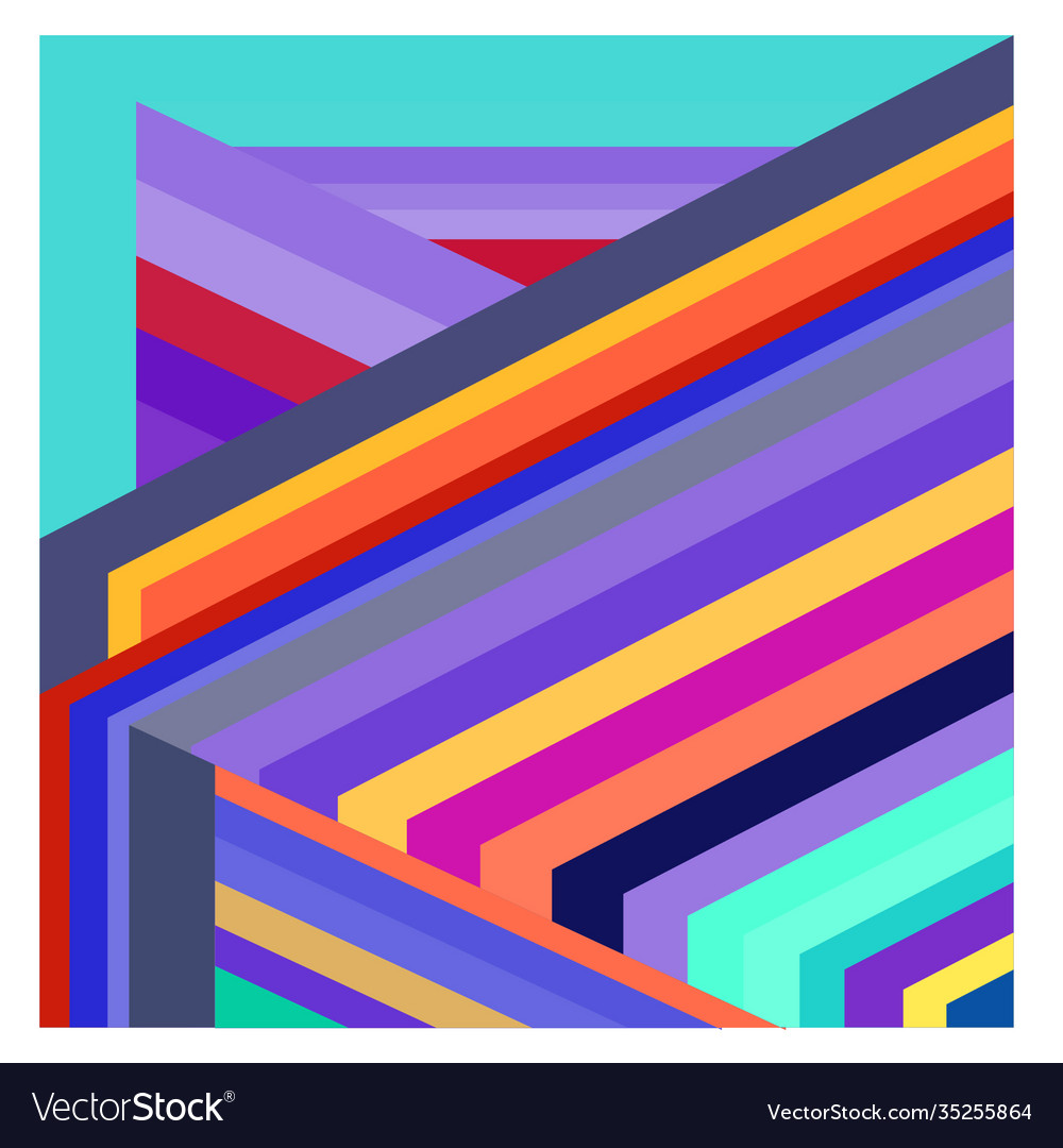 Colorful geometric and curve background pattern