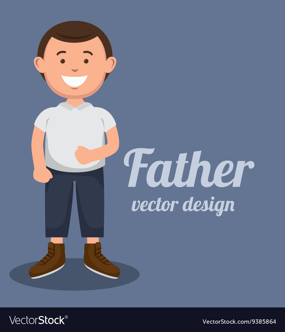 Father character design Royalty Free Vector Image