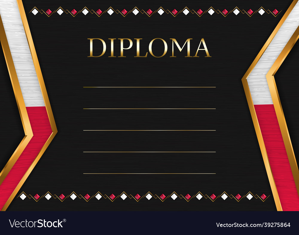 Horizontal frame and border with poland flag vector image Horizontal frame and border with poland flag