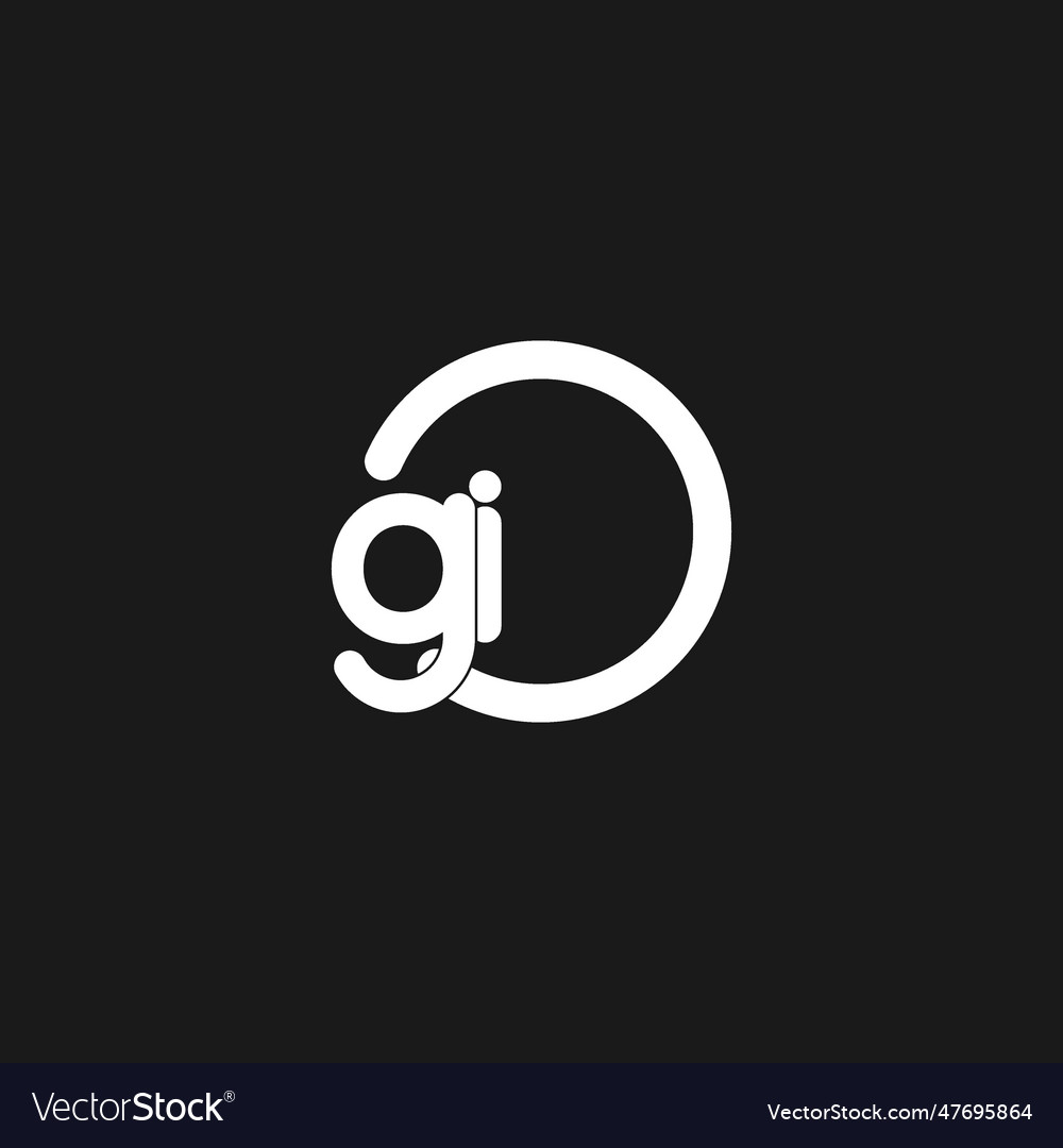 Initials gi logo monogram with simple circles