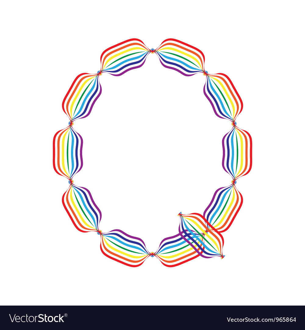 Letter q made in rainbow colors Royalty Free Vector Image