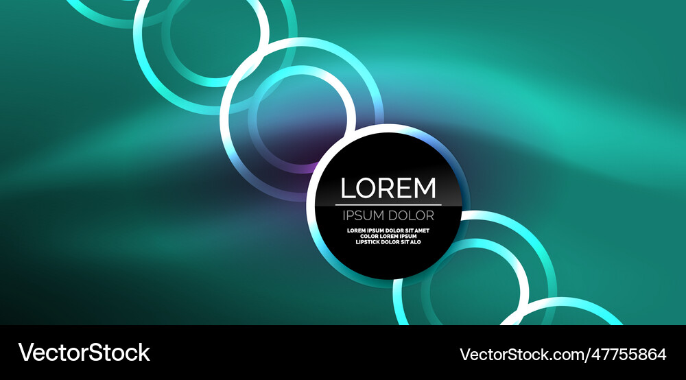 Neon lines and waves abstract background techno Vector Image