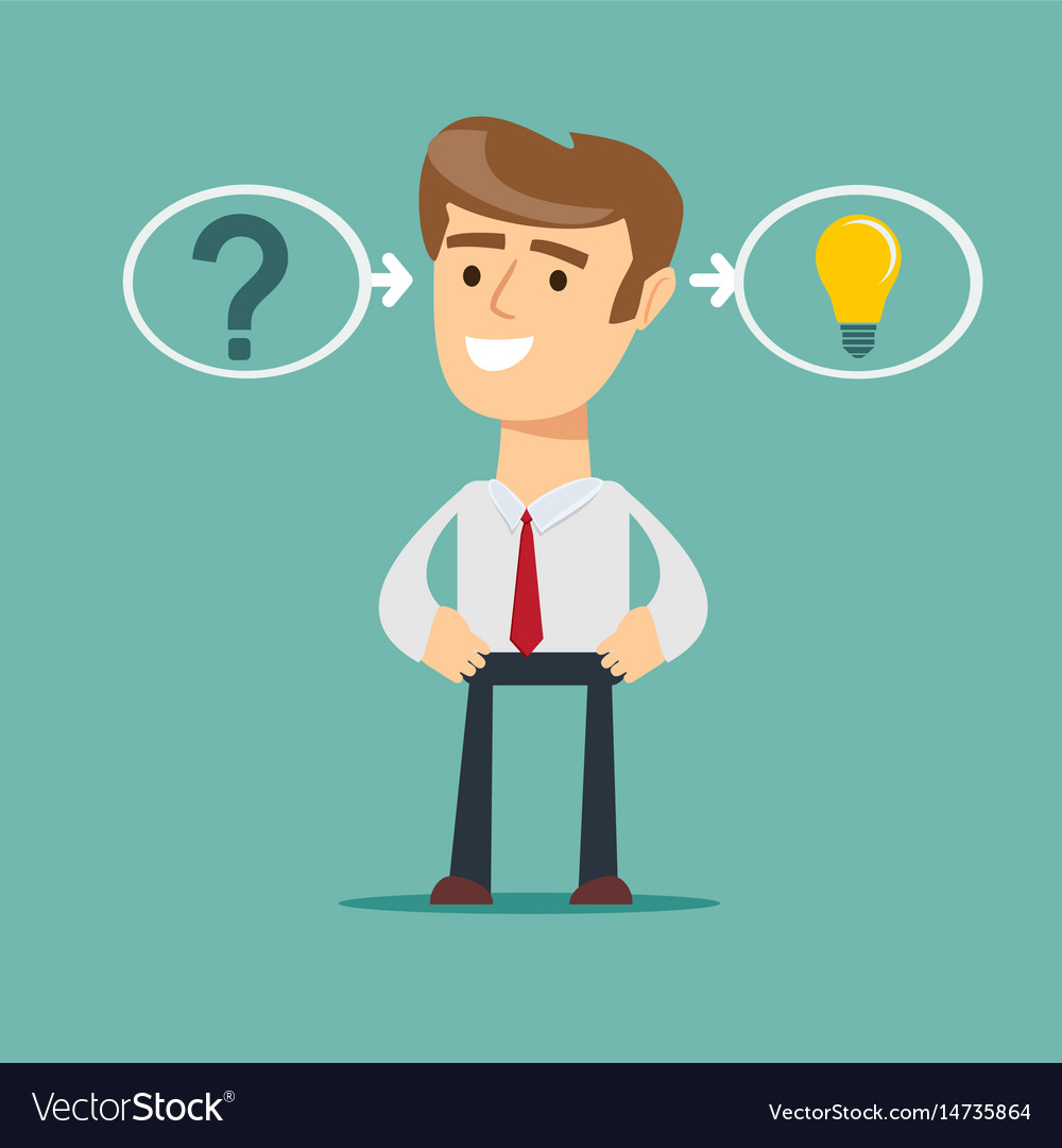 Thinking or problem solving business concept Vector Image