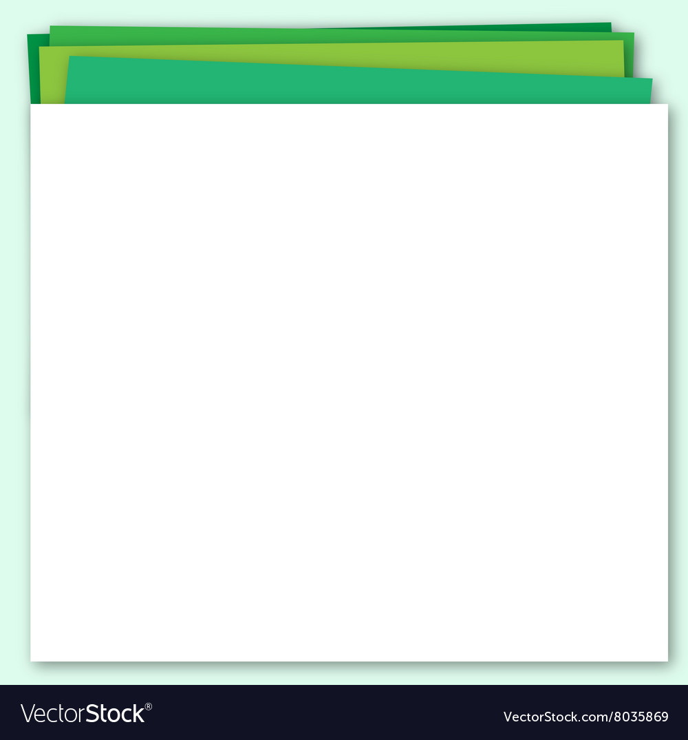 Abstract green background with paper layers
