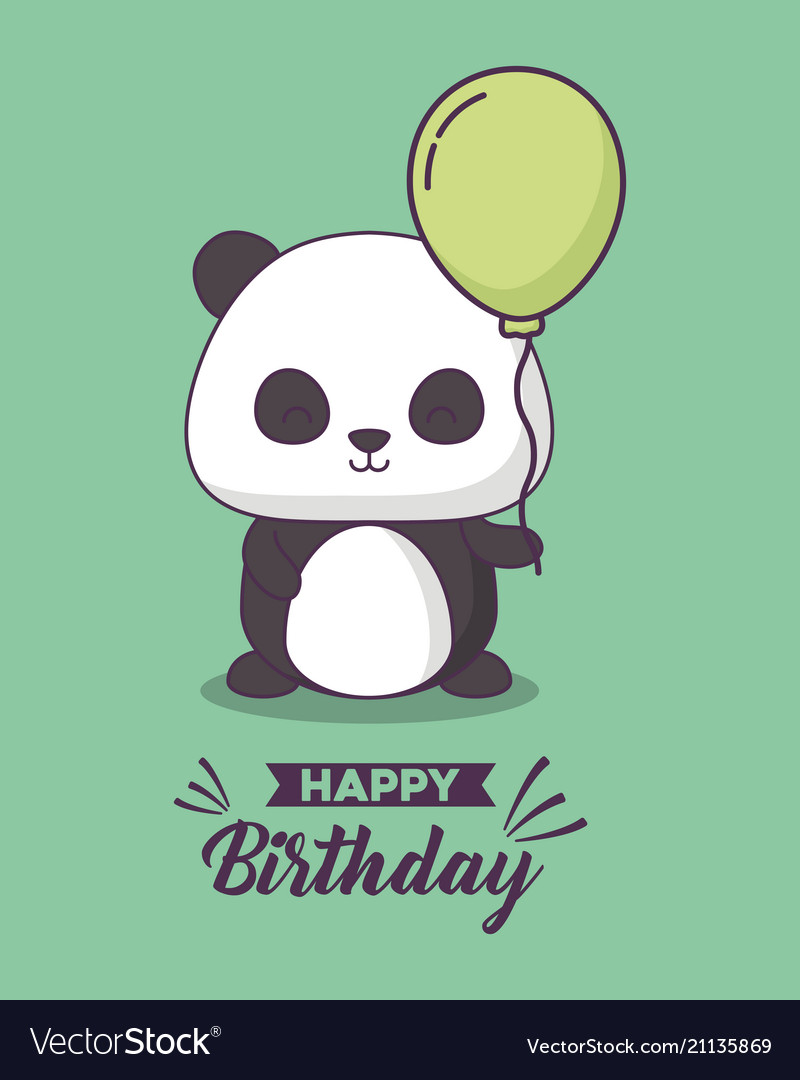 Panda Birthday Card - Printable Cards