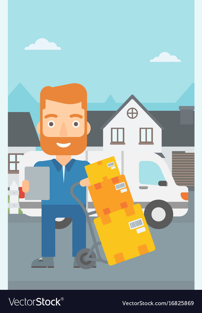 Delivery Man with Boxes