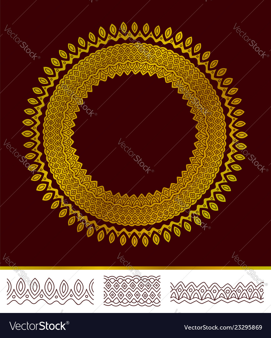 Golden Round Abstract Pattern