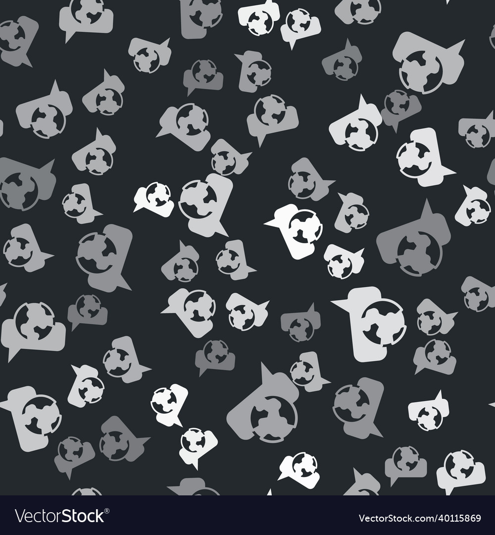 Grey learning foreign languages icon isolated Vector Image Grey learning foreign languages icon isolated