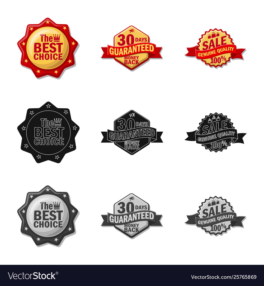 Isolated object emblem and badge logo set