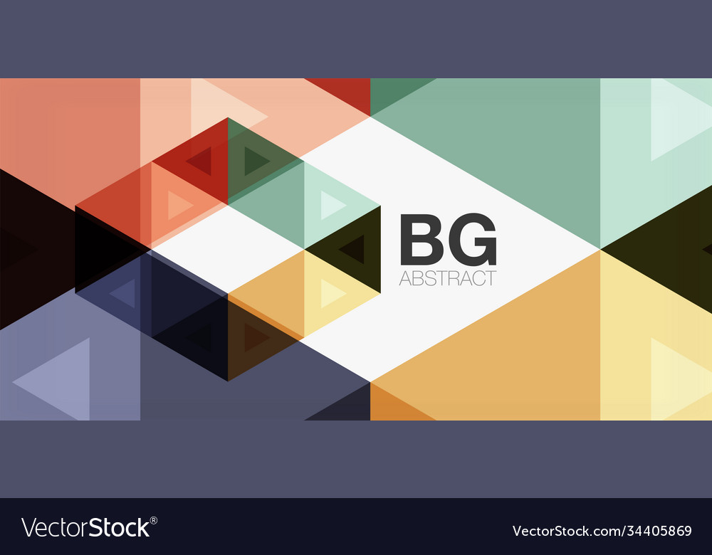 Mosaic triangle pattern abstract background Vector Image Mosaic triangle pattern abstract background