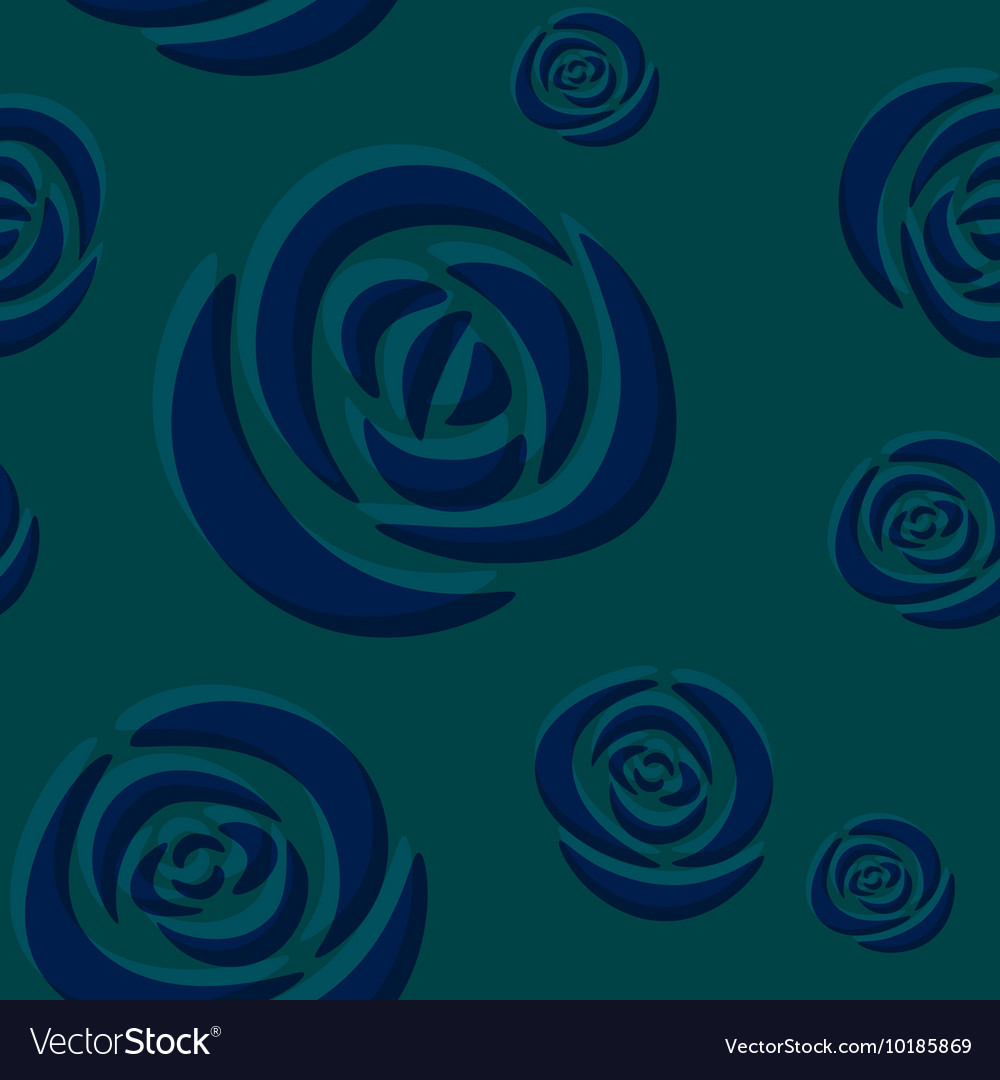 Pattern of dark blue roses