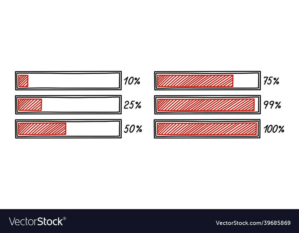 Progress loading bar infographics design element