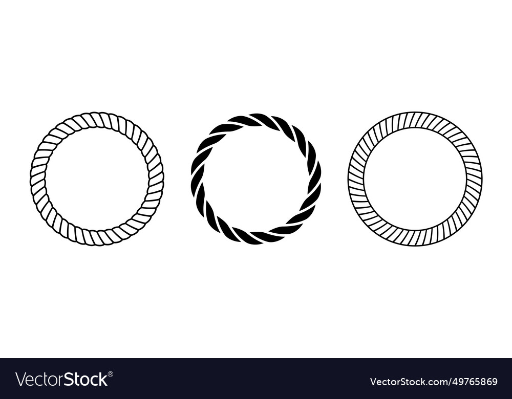 Rope frame set round cord border collection
