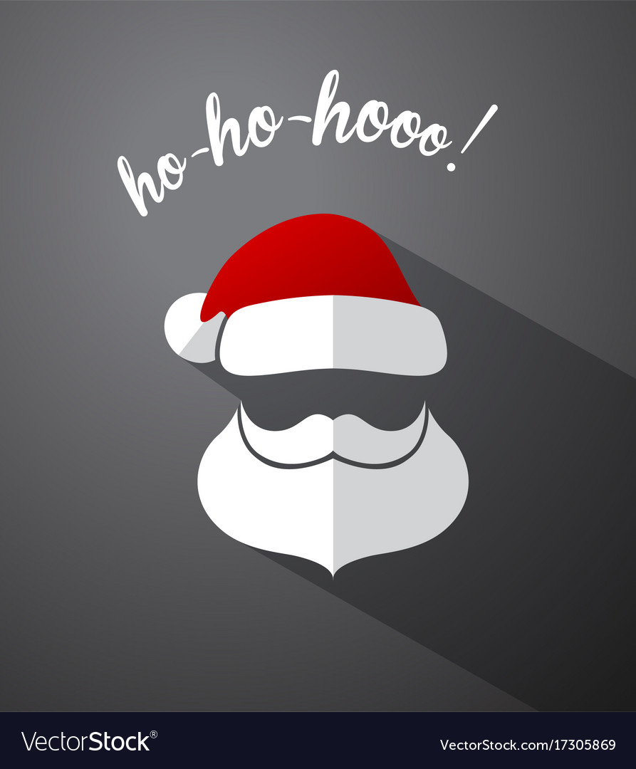 Santa clause simple head with moustache beard and Vector Image