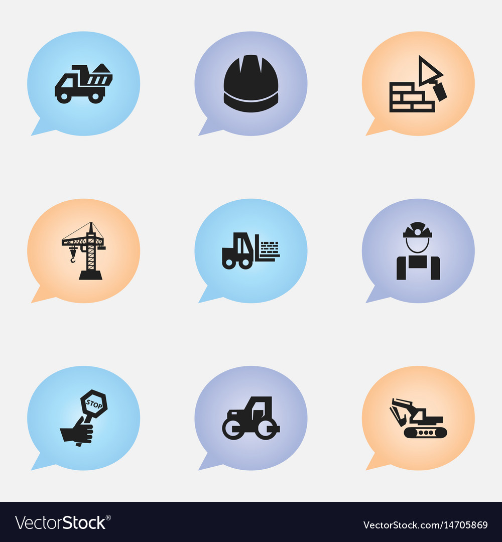 Set of 9 editable structure icons includes