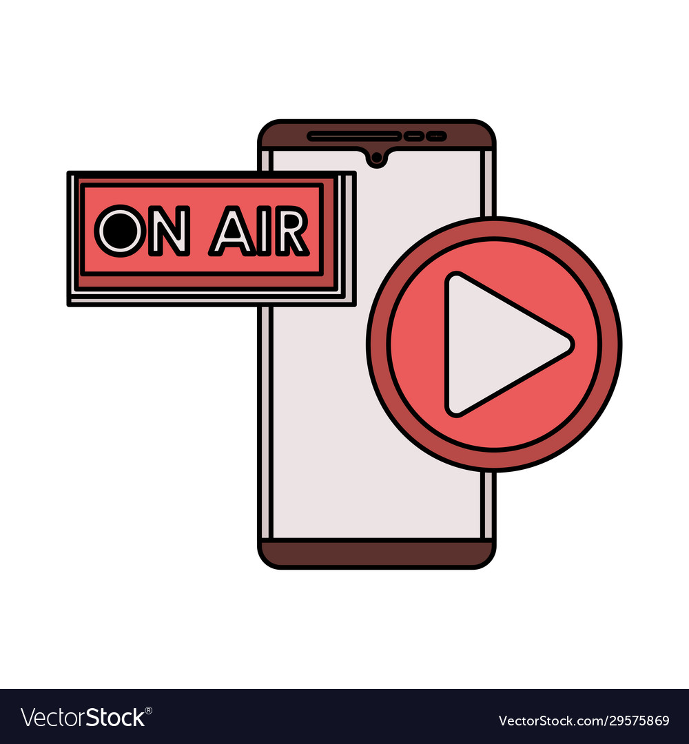 Smartphone with button media player and on air