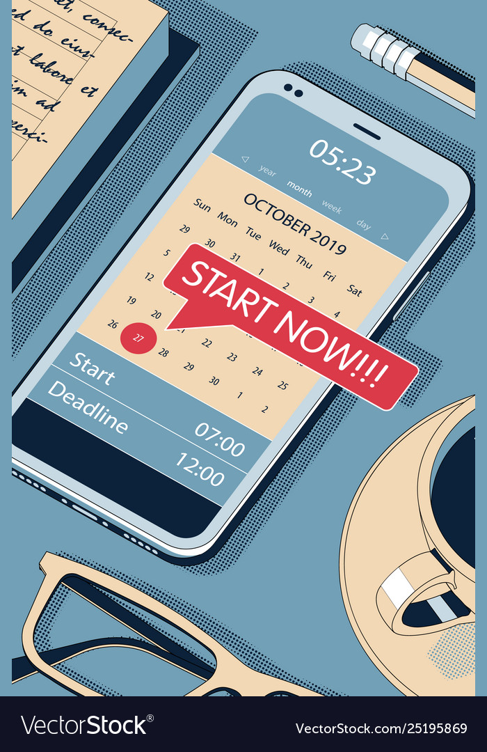 Start now - handsome halftone isometric