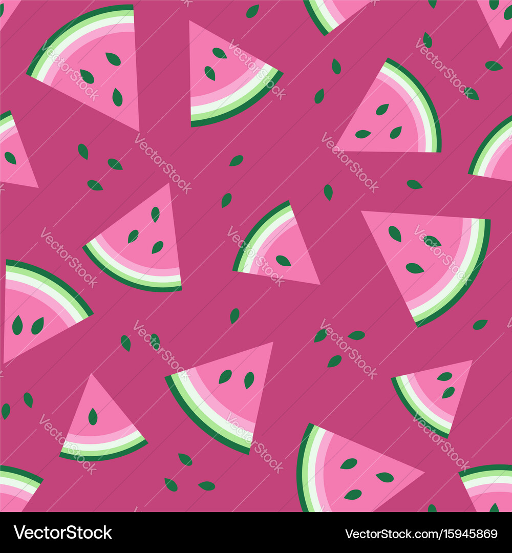 Watermelon fresh seamless pattern Royalty Free Vector Image