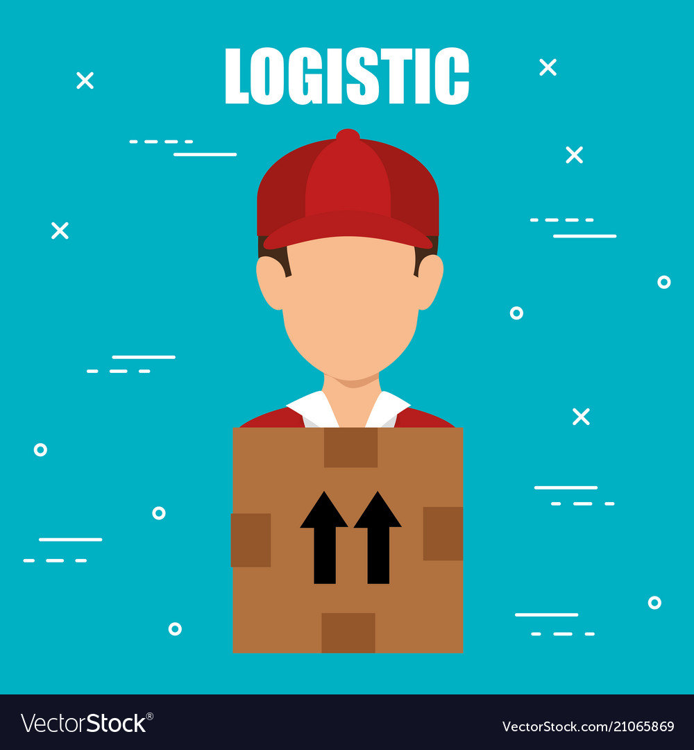 Worker logistic service avatar vector image Worker logistic service avatar