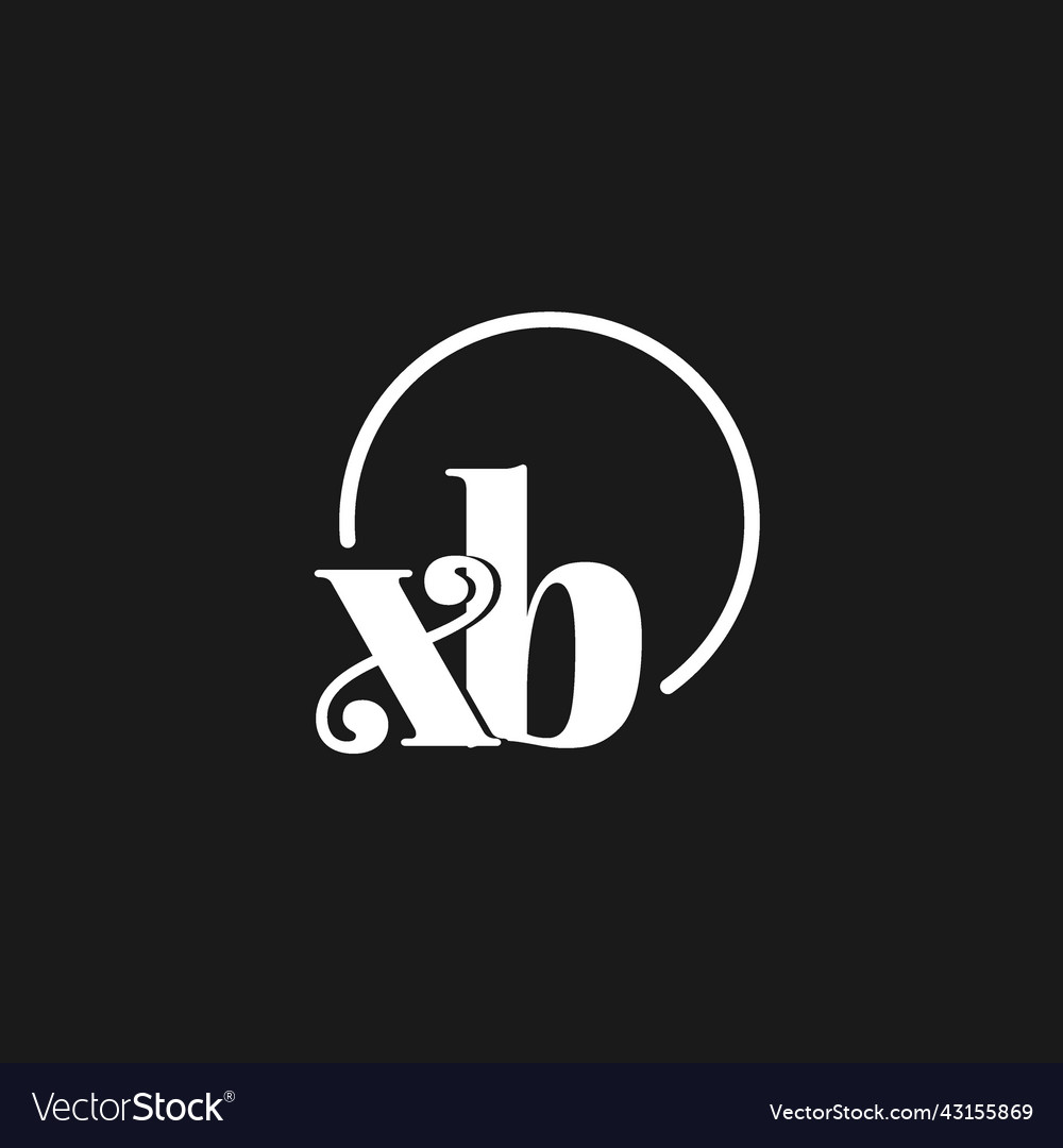 Xb logo initials monogram with circular lines