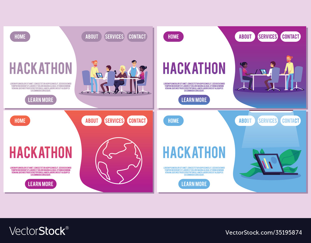 A set landing pages templates app