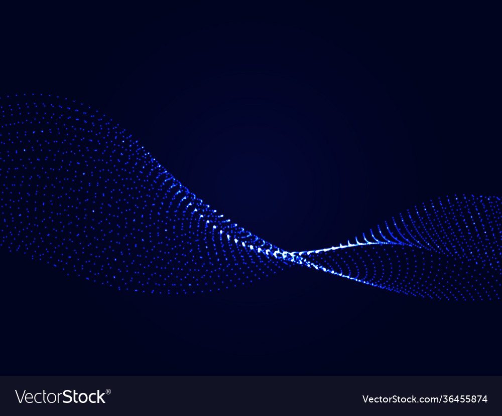 Abstract design element flowing particle