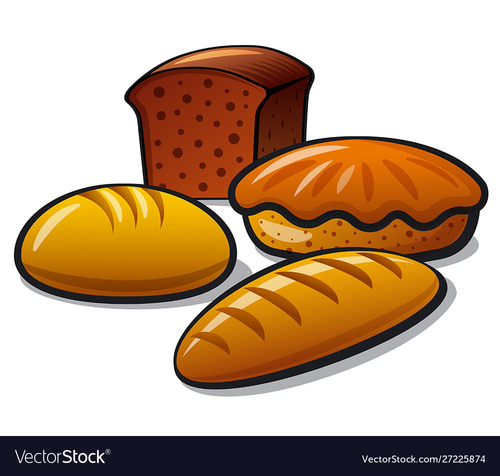 Bread products Royalty Free Vector Image - VectorStock