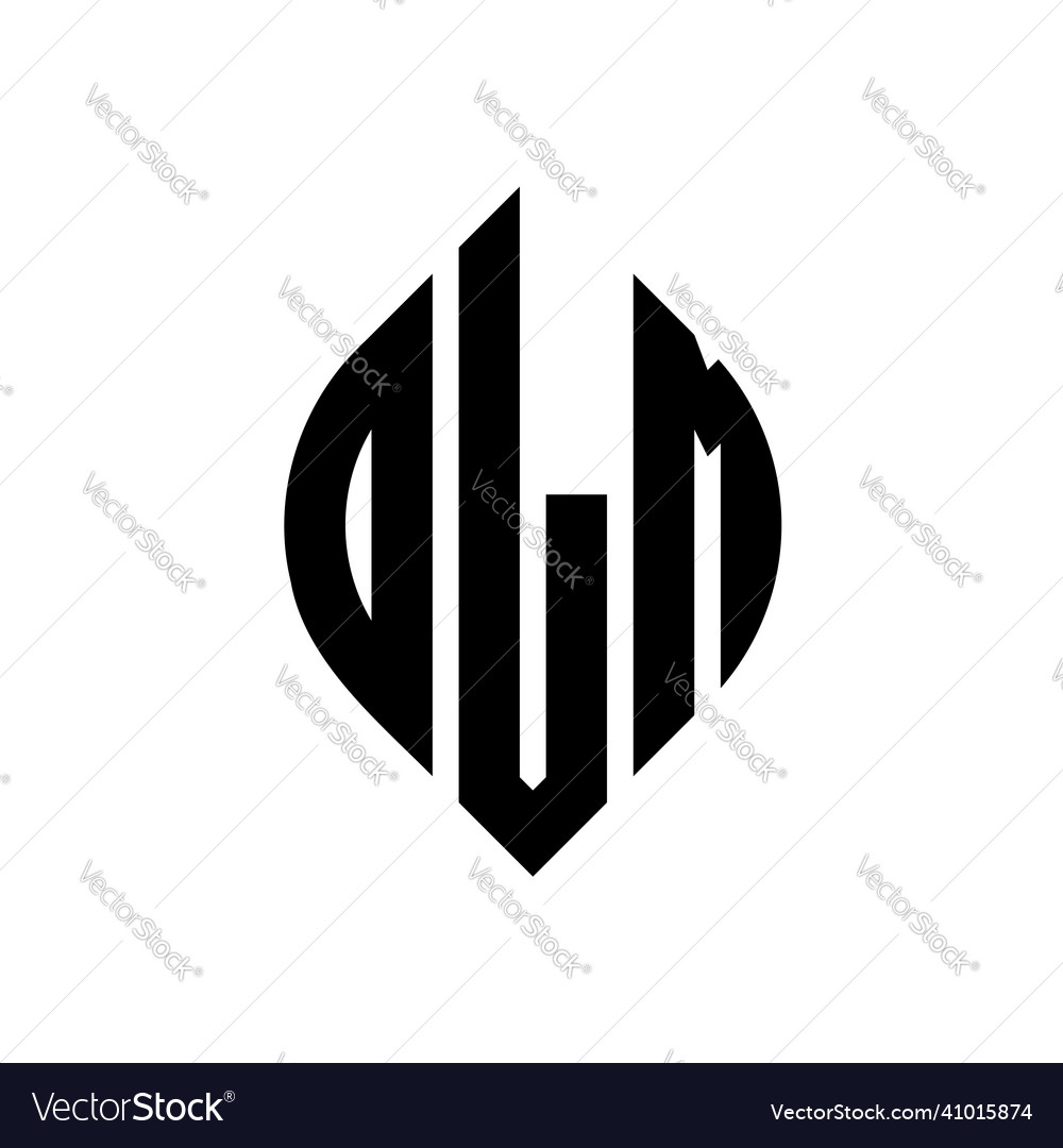 Dlm circle letter logo design