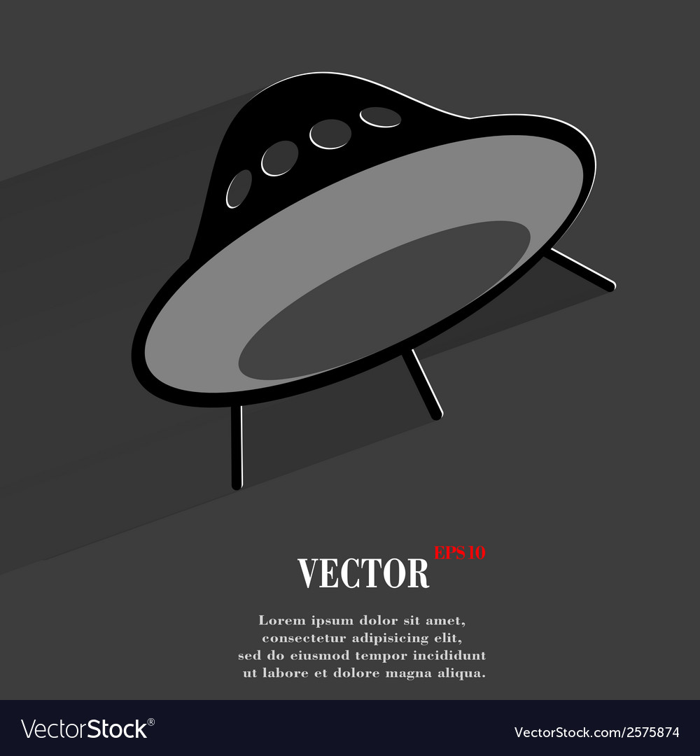 Flat modern web button with long shadow and space