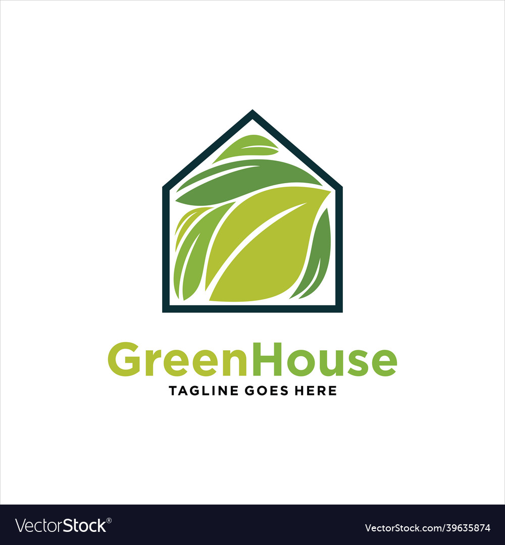 Green house logo design nature