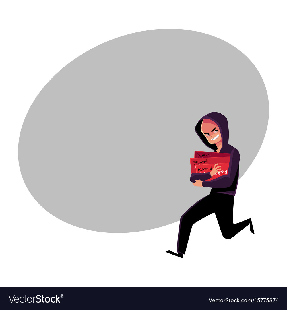 Hacker Running with Credit Card