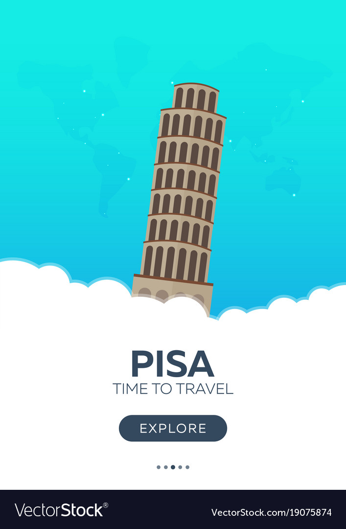 Italy pisa time to travel poster