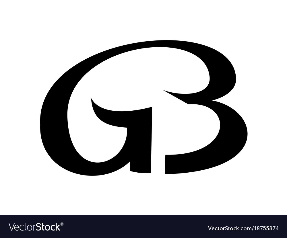 Monogram from linked letters g and b logo