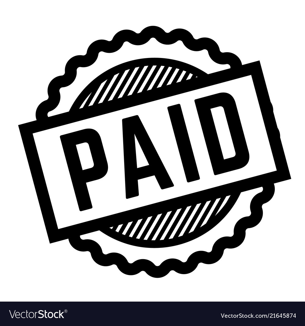 Paid black stamp vector image Paid black stamp