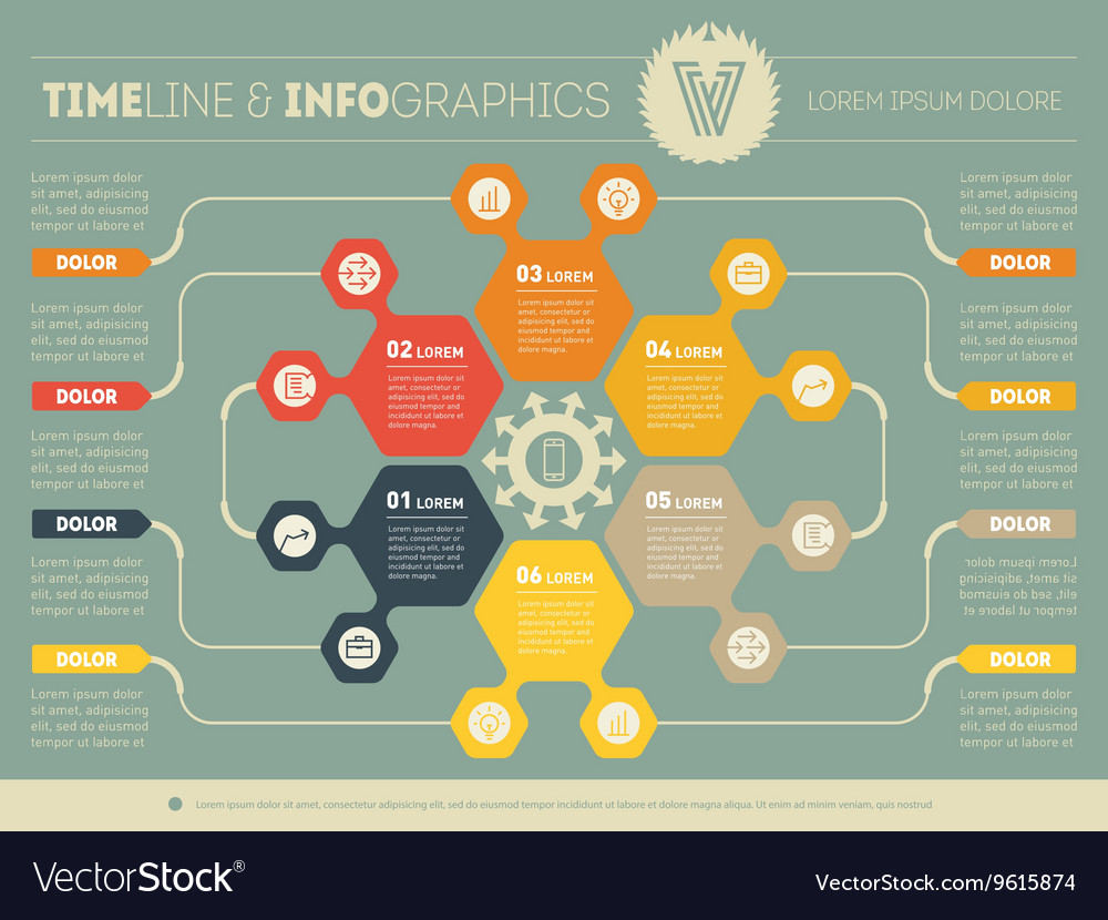 Part of the report with logo and icons set