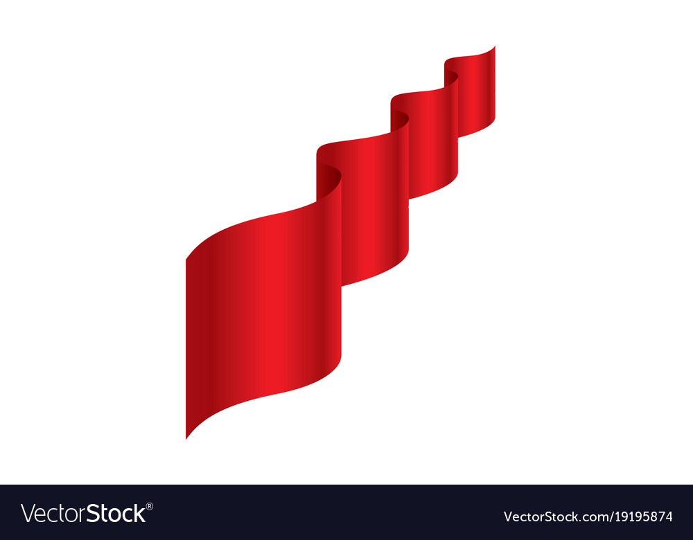 Red ribbon Royalty Free Vector Image - VectorStock