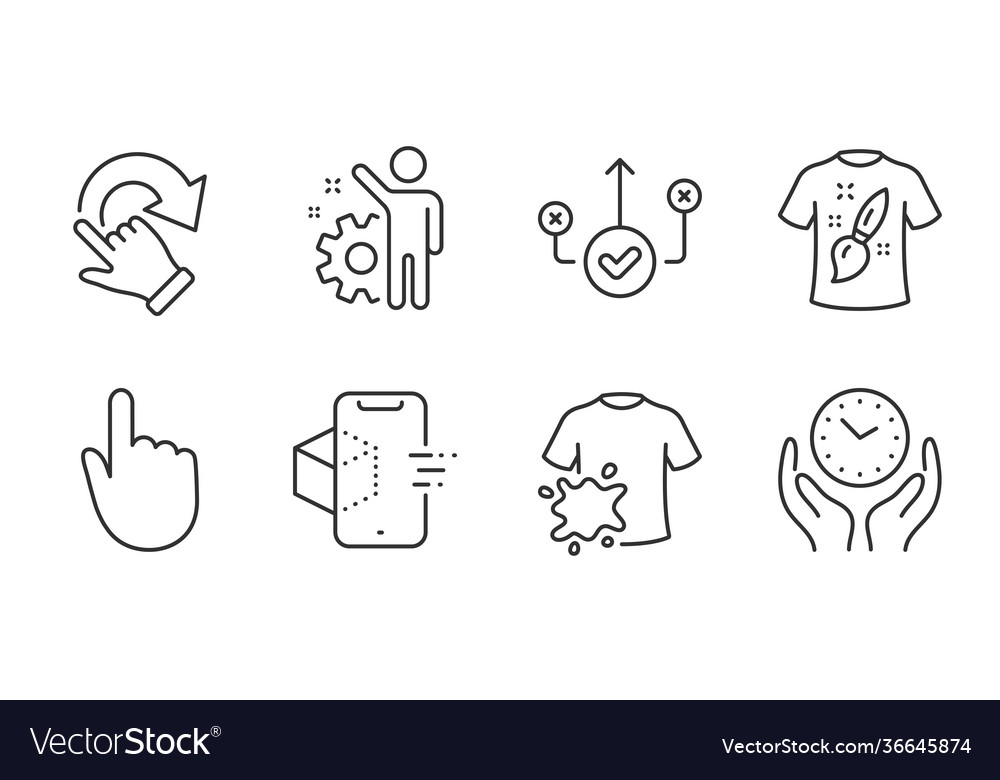 Safe time hand click and augmented reality icons Vector Image Safe time hand click and augmented reality icons
